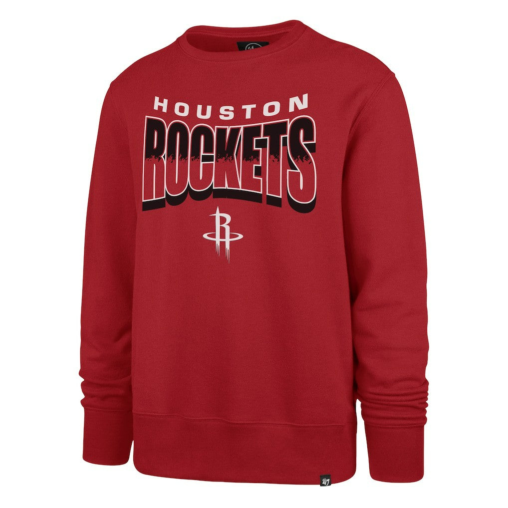 Houston Rockets '47 Unisex Brush By Headline Crewneck Sweatshirt Red - 47 brand