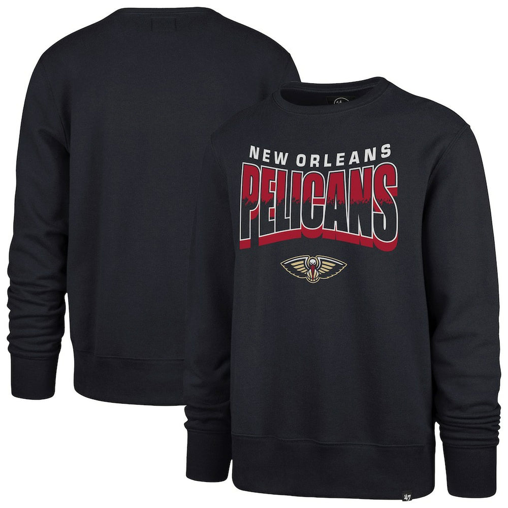 New Orleans Pelicans '47 Unisex Brush By Headline Crewneck Sweatshirt Navy - 47 brand