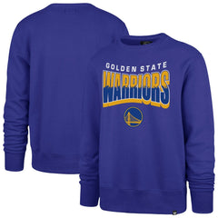 Golden State Warriors '47 Unisex Brush By Headline Crewneck Sweatshirt Royal - 47 brand outlet