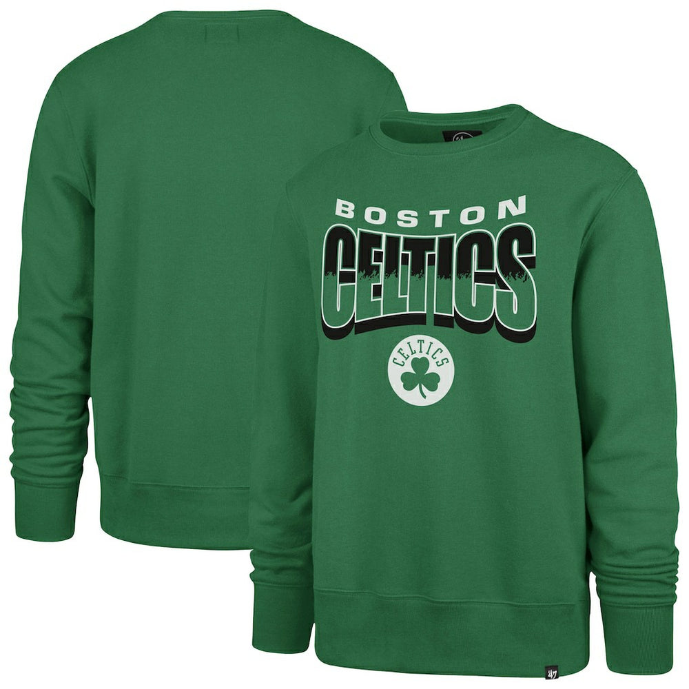Boston Celtics '47 Unisex Brush By Headline Crewneck Sweatshirt Kelly Green - 47 brand