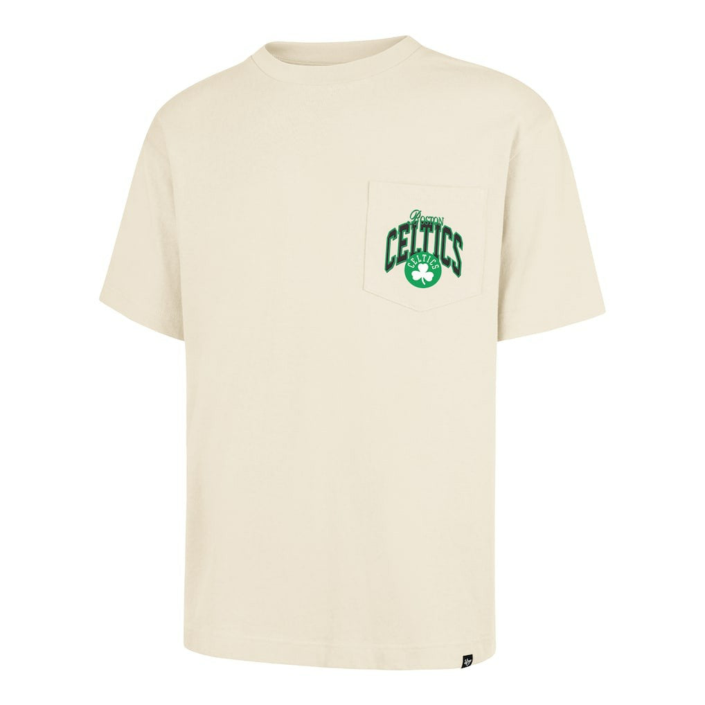 Boston Celtics '47 Unisex Crossover Collection Foundation Pocket T-Shirt Cream - 47 brand