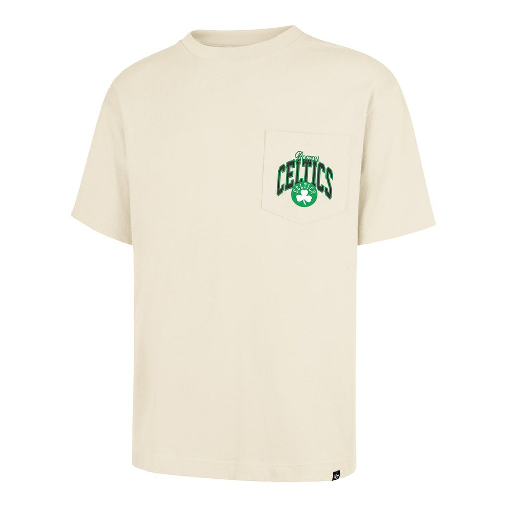 Boston Celtics '47 Unisex Crossover Collection Foundation Pocket T-Shirt Cream - 47 brand