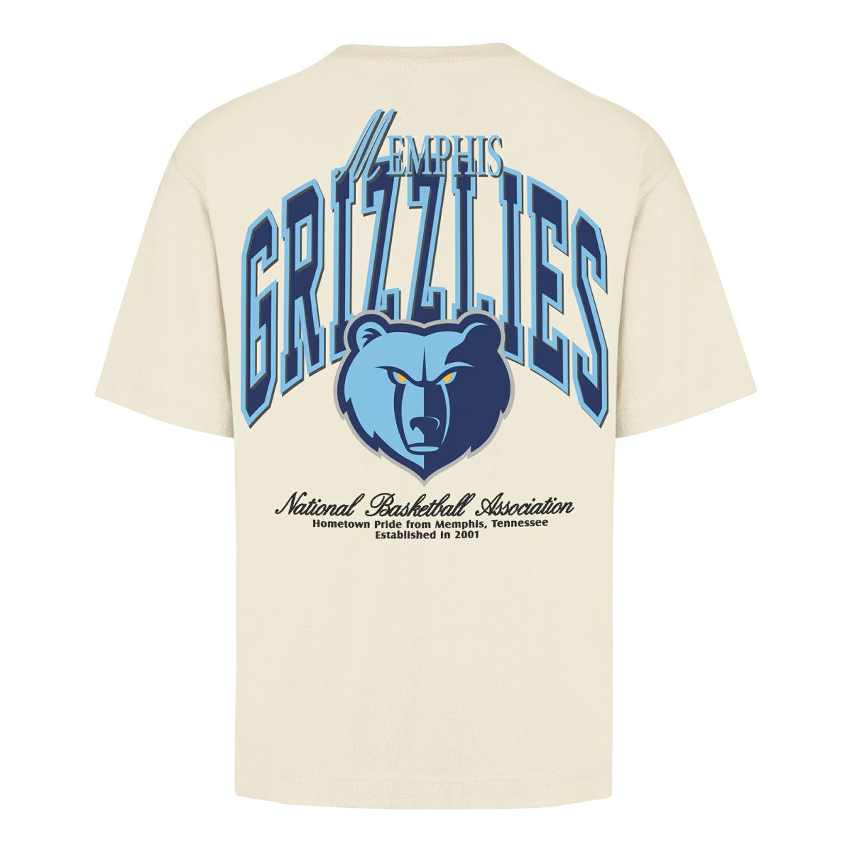 Memphis Grizzlies '47 Unisex Crossover Collection Foundation Pocket T-Shirt Cream - 47 brand