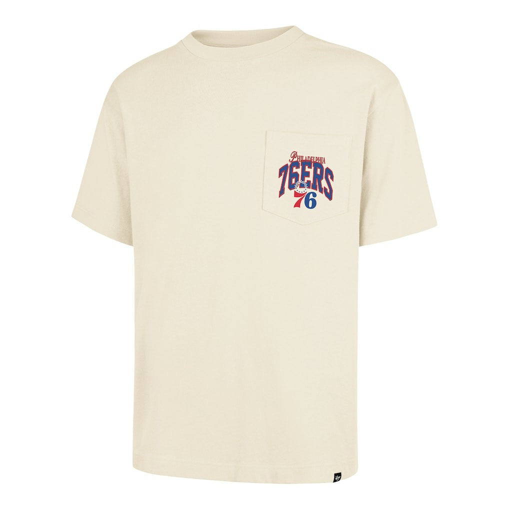 Philadelphia 76ers '47 Unisex Crossover Collection Foundation Pocket T-Shirt Cream - 47 brand
