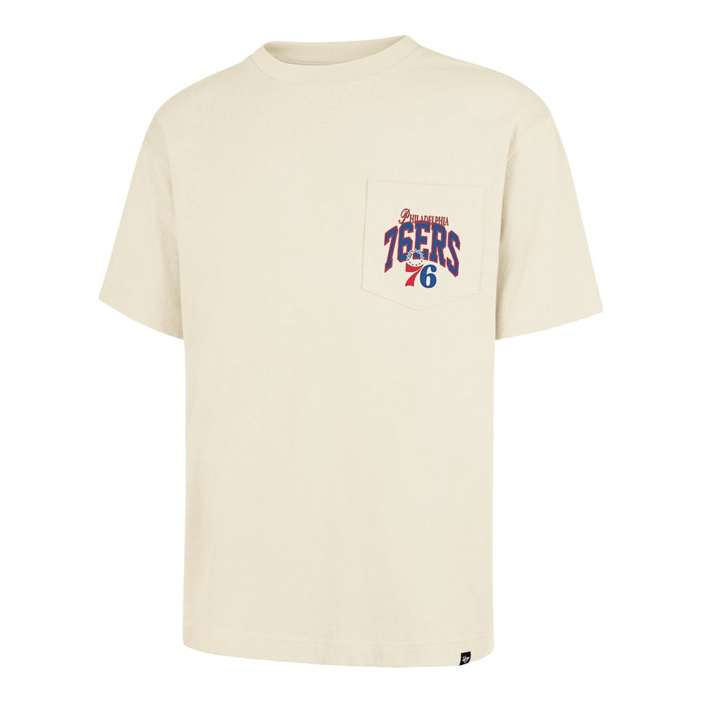 Philadelphia 76ers '47 Unisex Crossover Collection Foundation Pocket T-Shirt Cream - 47 brand