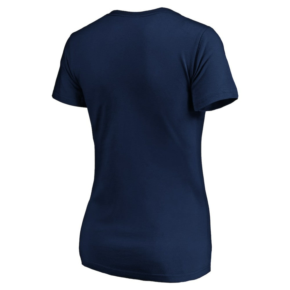 Houston Astros Profile Women's Plus Size Wordmark V-Neck T-Shirt - Navy T-shirts