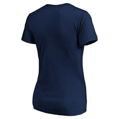 Houston Astros Profile Women's Plus Size Wordmark V-Neck T-Shirt - Navy T-shirts