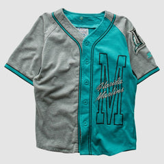 Miami Marlins Starter 90s Full Button Top - Teal - XVintage Tops
