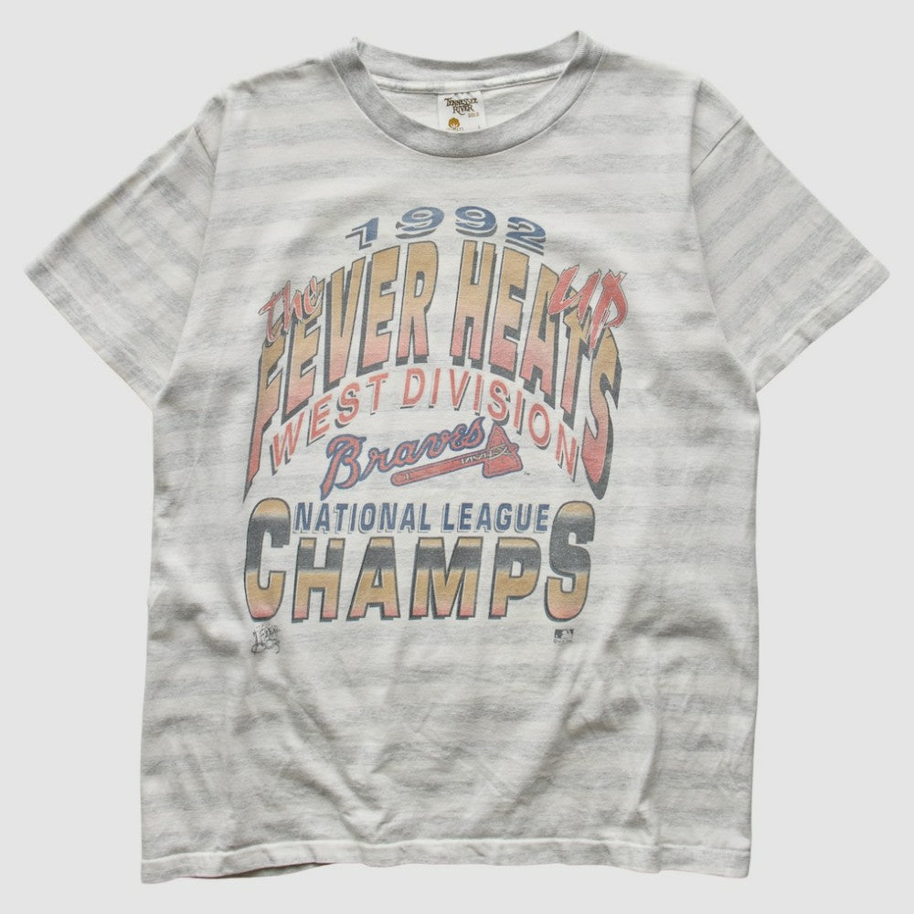 Atlanta Braves 1992 T-Shirt - Gray - Vintage T-shirts
