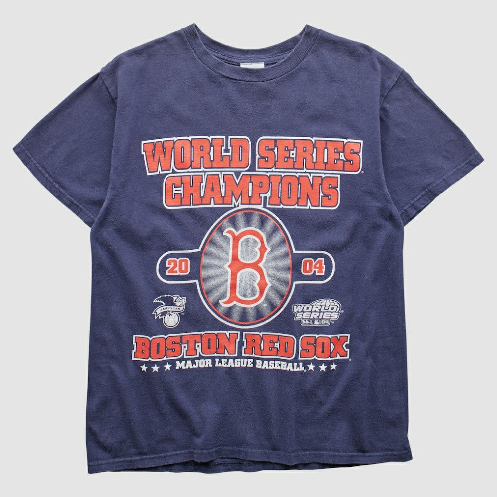 Boston Red Sox Dynasty 2004 T-Shirt - Navy - Vintage T-shirts