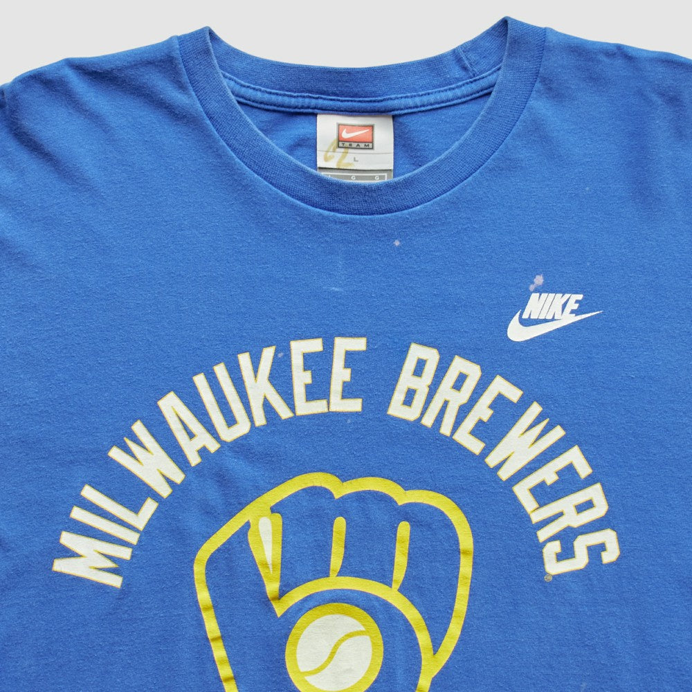 Milwaukee Brewers Nike 2000s T-Shirt - Blue - Vintage T-shirts