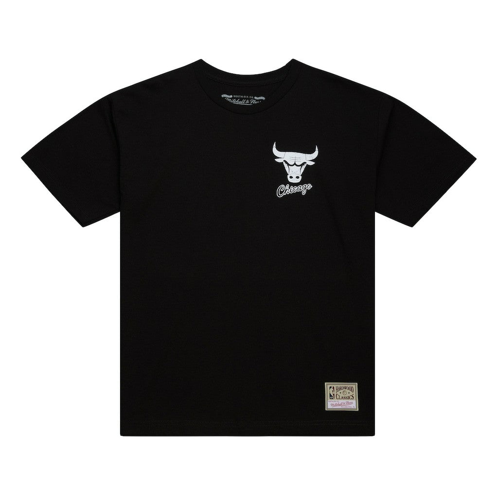 Chicago Bulls Hardwood Classics Overlap T-Shirt Black - Mitchell & Ness outlet