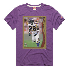 Randy Moss Minnesota Vikings Homage Unisex NFL Topps Trading Card Tri-Blend T-Shirt - Purple T-shirts