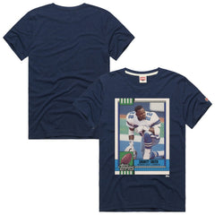 Emmitt Smith Dallas Cowboys Homage Unisex NFL Topps Trading Card Tri-Blend T-Shirt - Navy T-shirts