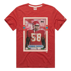 Derrick Thomas Kansas City Chiefs Homage Unisex NFL Topps Trading Card Tri-Blend T-Shirt - Red T-shirts
