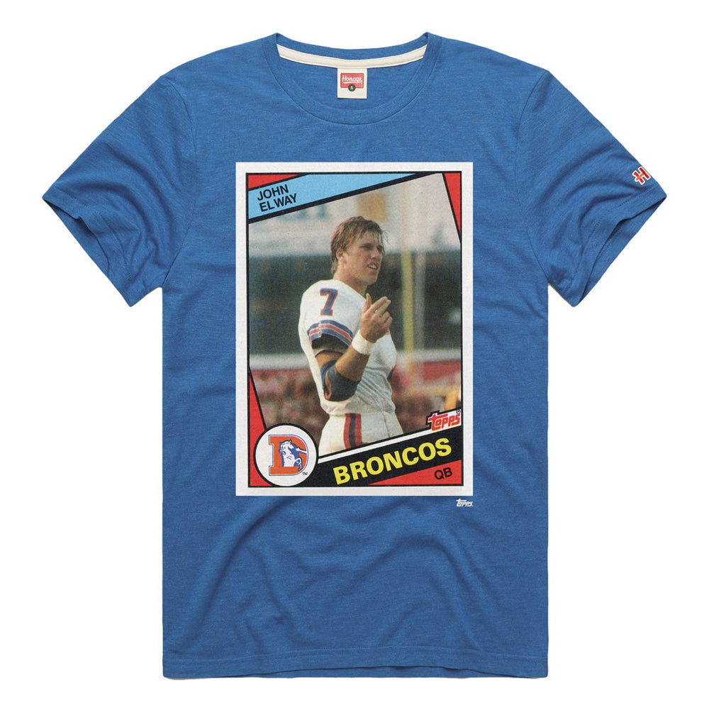 John Elway Denver Broncos Homage Unisex NFL Topps Trading Card Tri-Blend T-Shirt - Royal T-shirts