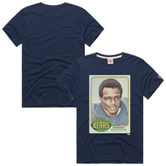 Walter Payton Chicago Bears Homage Unisex NFL Topps Trading Card Tri-Blend T-Shirt - Navy T-shirts