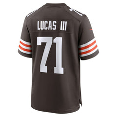 Cornelius Lucas Cleveland Browns Team Game Jersey - Brown Jerseys