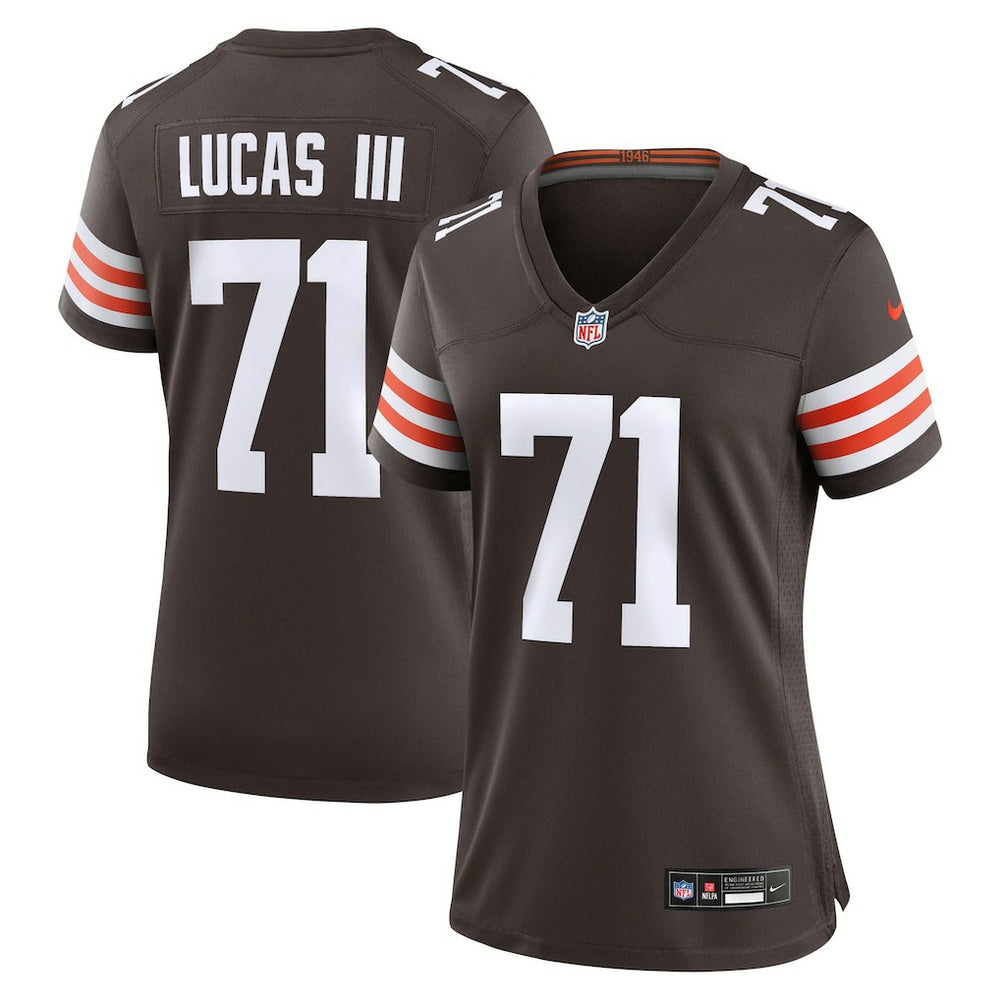Cornelius Lucas Cleveland Browns Women's Team Game Jersey - Brown Jerseys