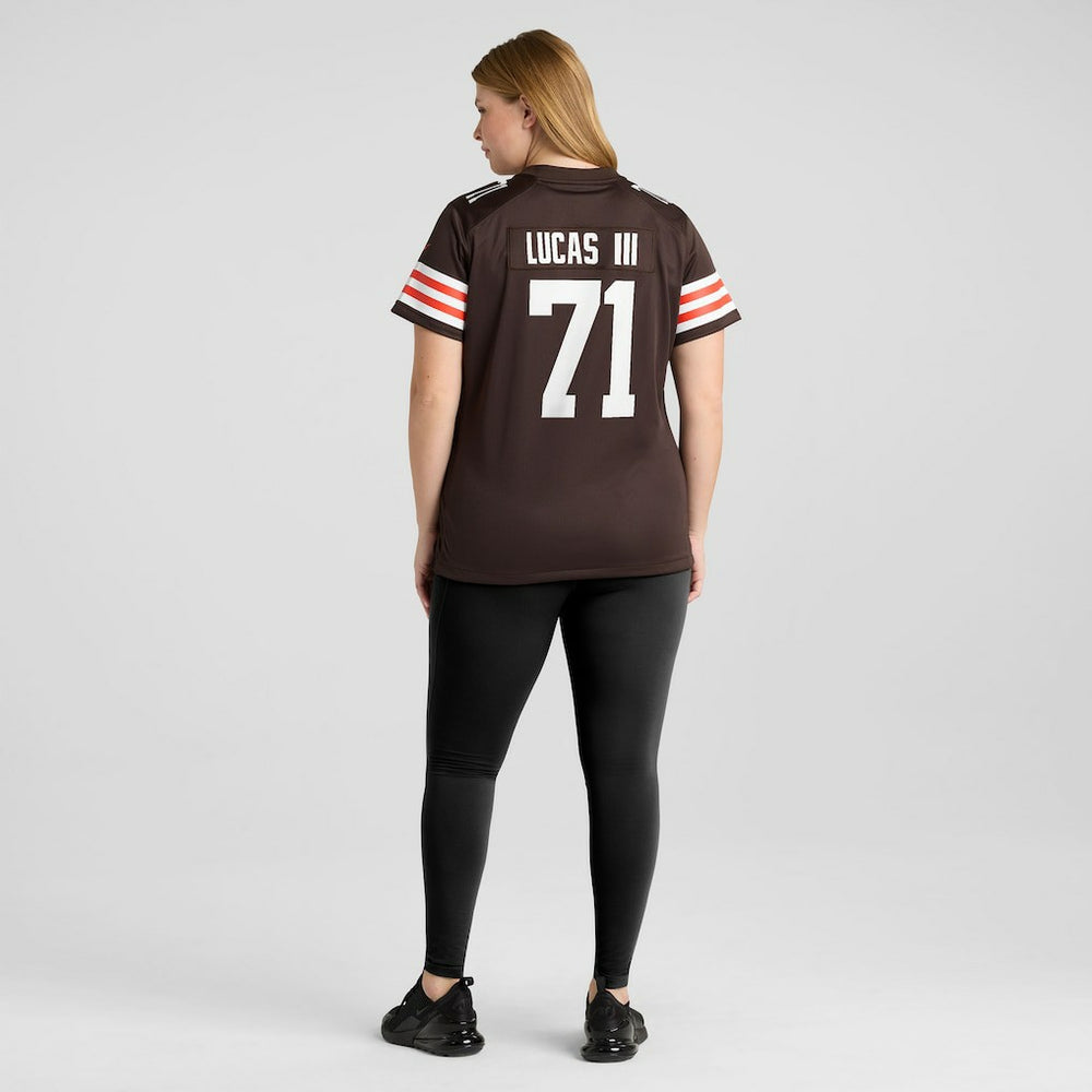 Cornelius Lucas Cleveland Browns Women's Team Game Jersey - Brown Jerseys