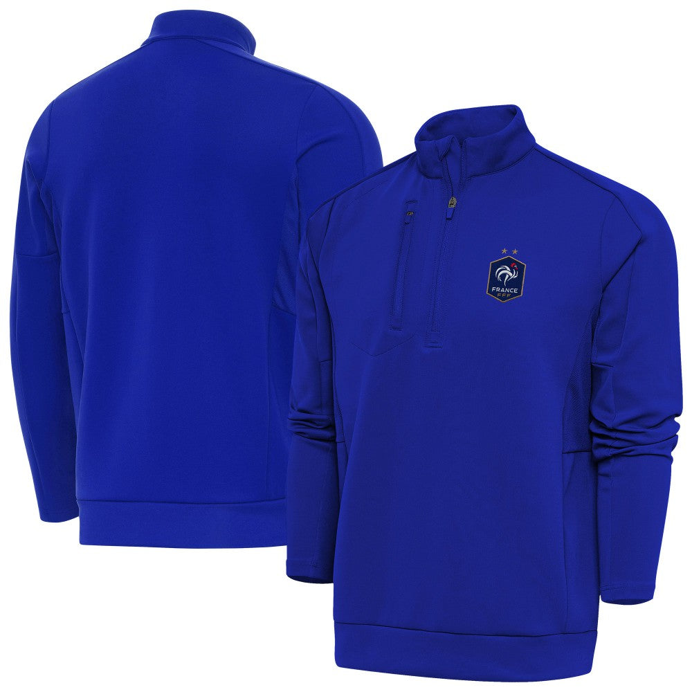 France National Team Antigua Genesis Quarter-Zip Pullover Royal