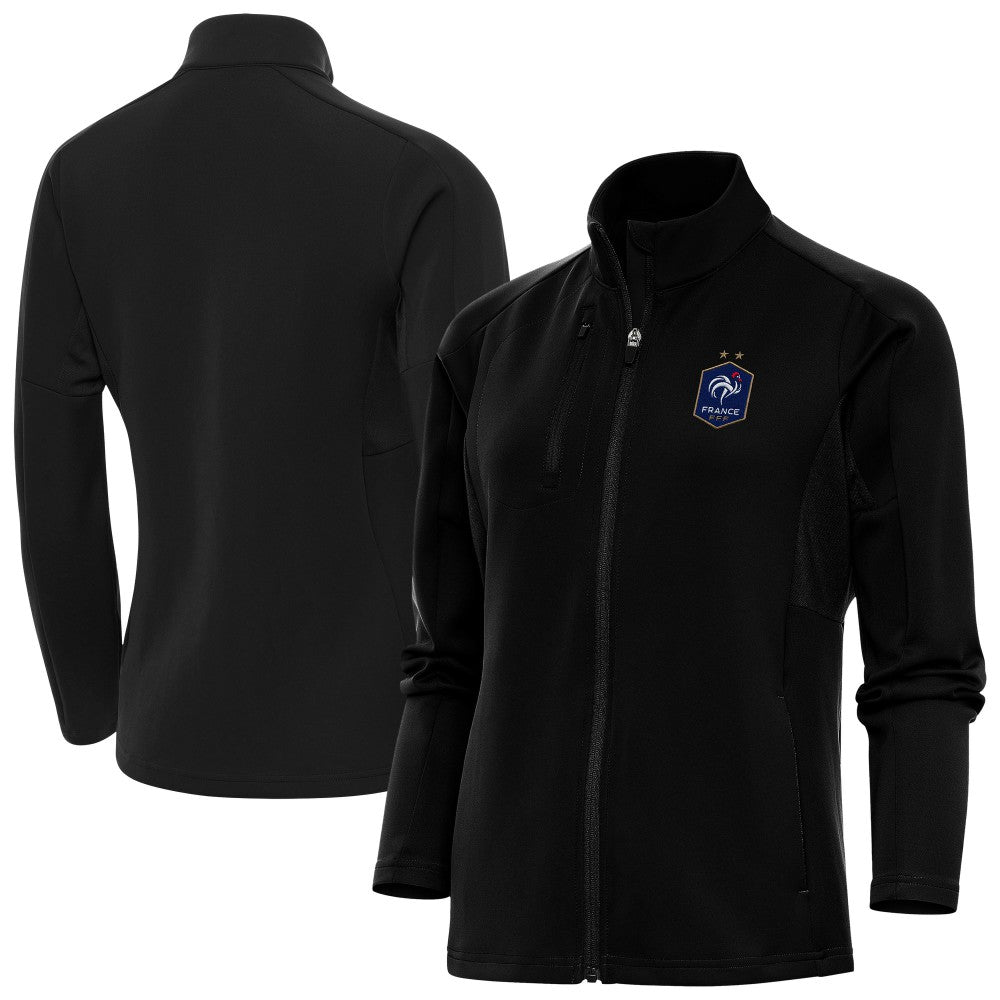France National Team Antigua Women's Genesis Full-Zip Jacket Black