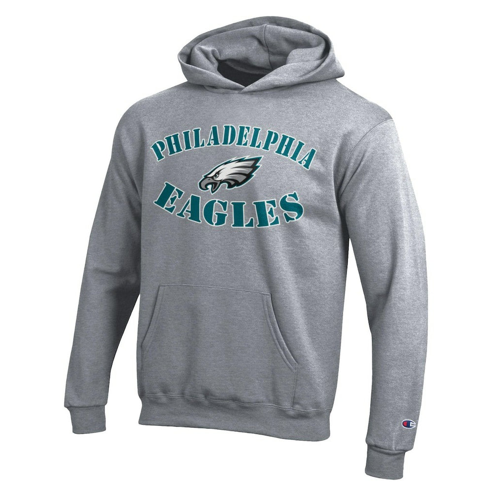 Philadelphia Eagles Champion Youth Powerblend Fleece Hoodie - Gray Hoodies
