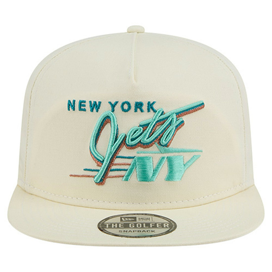 New York Jets New Era Liberty Golfer Adjustable Hat - Cream Hats