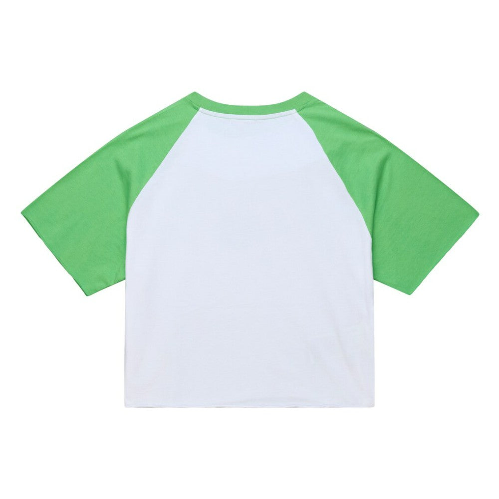 Philadelphia Phillies Mitchell & Ness Women's Cropped Raglan Mascot Boxy T-Shirt - White T-shirts