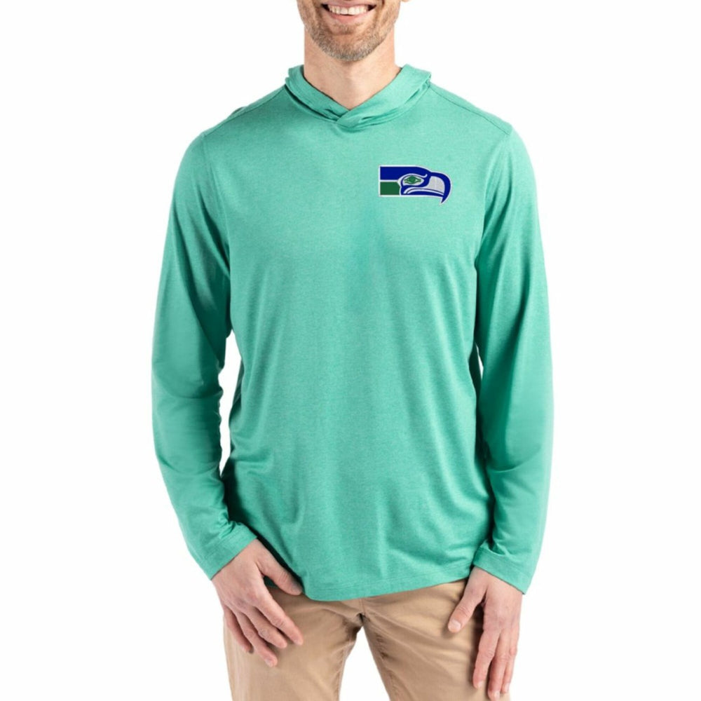Seattle Seahawks Cutter & Buck Coastline Epic Comfort Eco Recycled Long Sleeve Hoodie T-Shirt - Kelly Green Hoodies