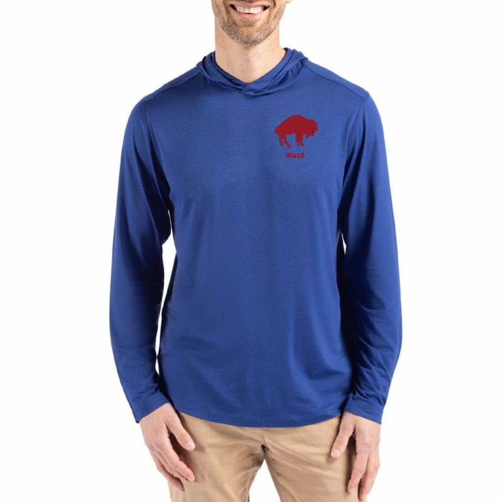 Buffalo Bills Cutter & Buck Coastline Epic Comfort Eco Recycled Long Sleeve Hoodie T-Shirt - Blue Hoodies