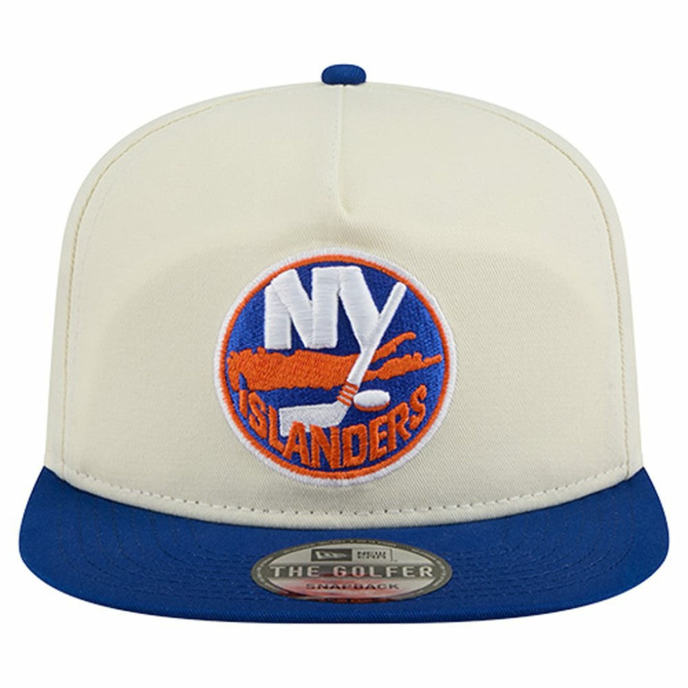 New York Islanders New Era Golfer Adjustable Hat - Cream | US 203374800