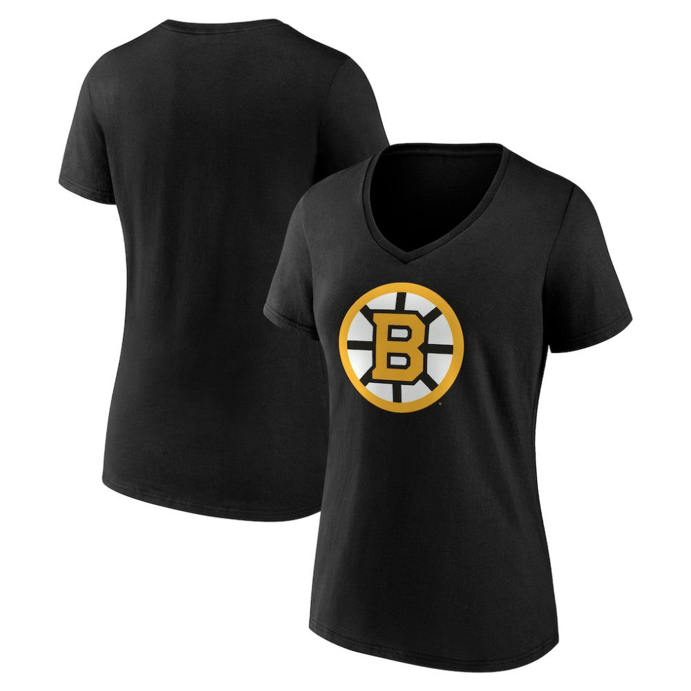 Boston Bruins Women's Essential V-Neck T-Shirt - Black | US 203376561