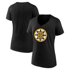 Boston Bruins Women's Essential V-Neck T-Shirt - Black | US 203376561