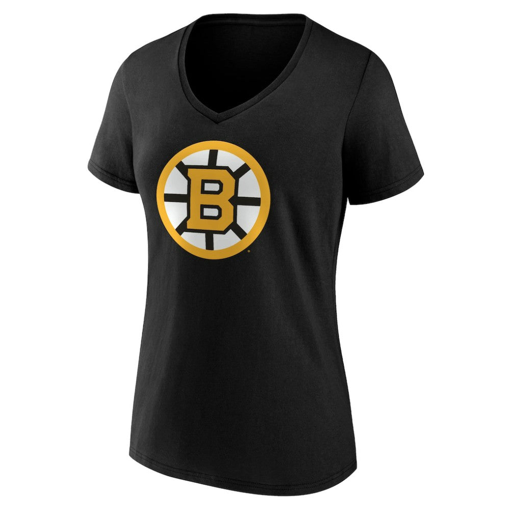 Boston Bruins Women's Essential V-Neck T-Shirt - Black | US 203376561