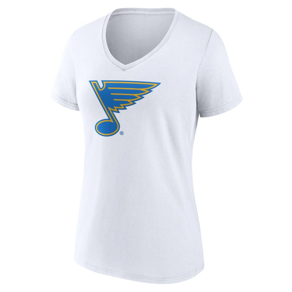 St. Louis Blues Women's Essential V-Neck T-Shirt - White | US 203376566
