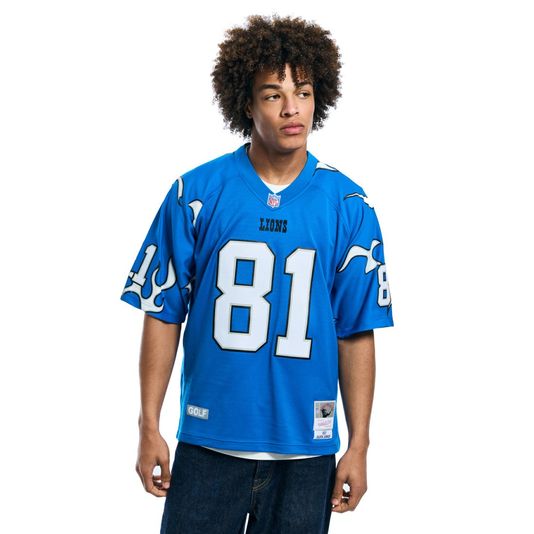 Calvin Johnson Detroit Lions x Golf Wang Unisex 2007 Legacy Fashion Jersey - Blue Jerseys