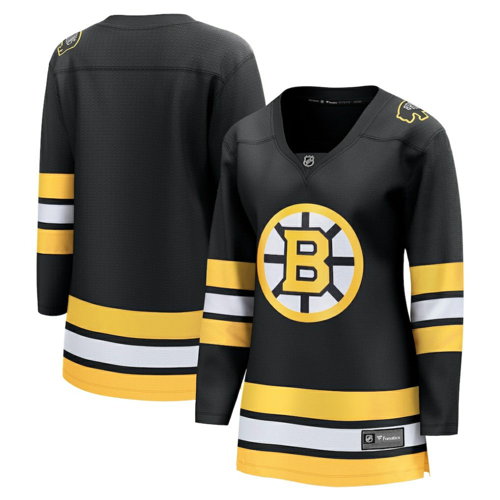 Boston Bruins Fanatics Women's Anniversary Home Breakaway Jersey - Black | US 203376745