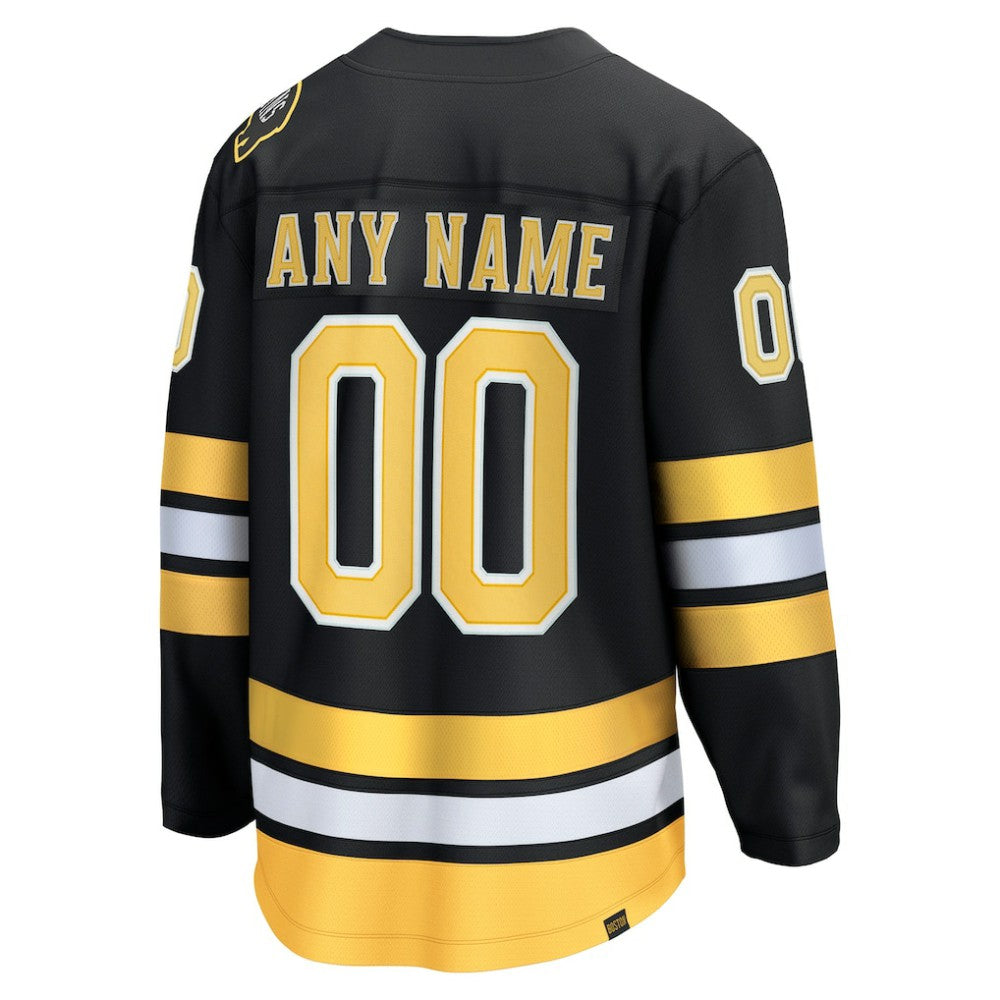 Boston Bruins Fanatics Home Breakaway Custom Jersey - Black | US 203376752