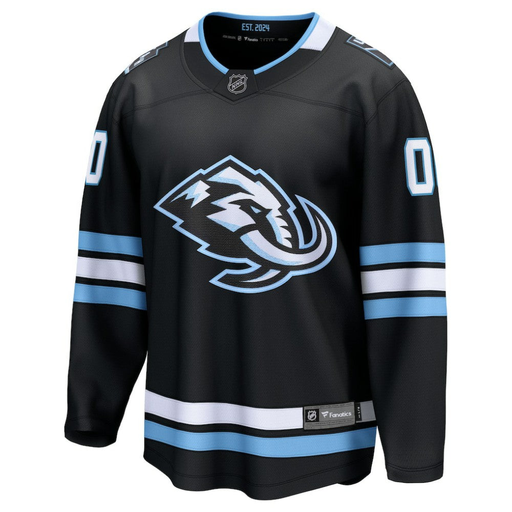 Utah Mammoth Fanatics Home Breakaway Custom Jersey - Black | US 203376755