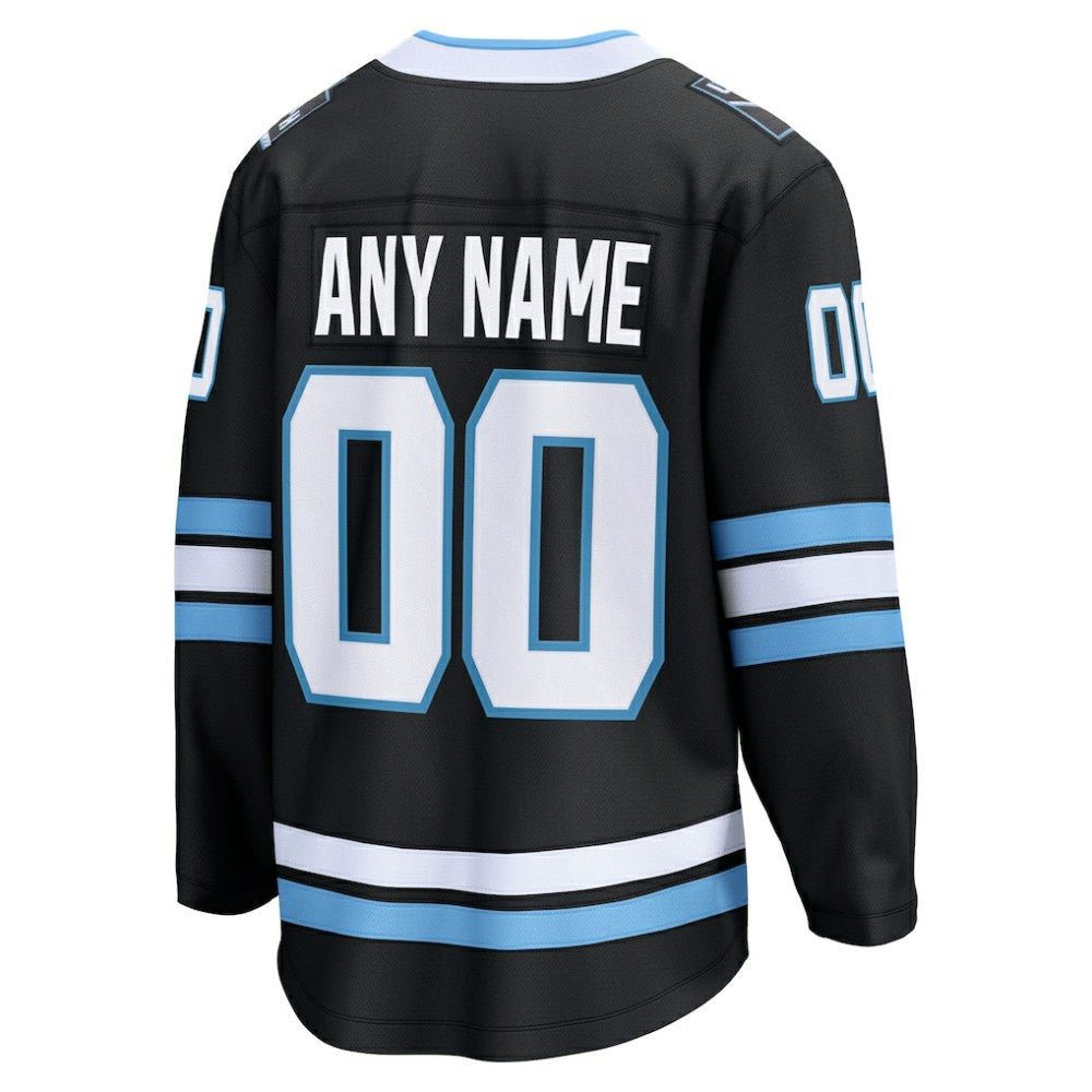 Utah Mammoth Fanatics Home Breakaway Custom Jersey - Black | US 203376755