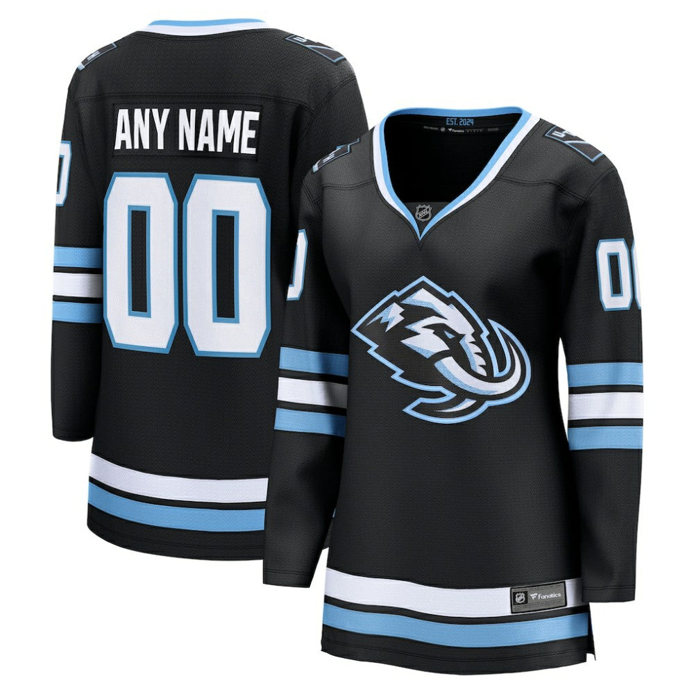 Utah Mammoth Fanatics Women's Home Breakaway Custom Jersey - Black | US 203376759