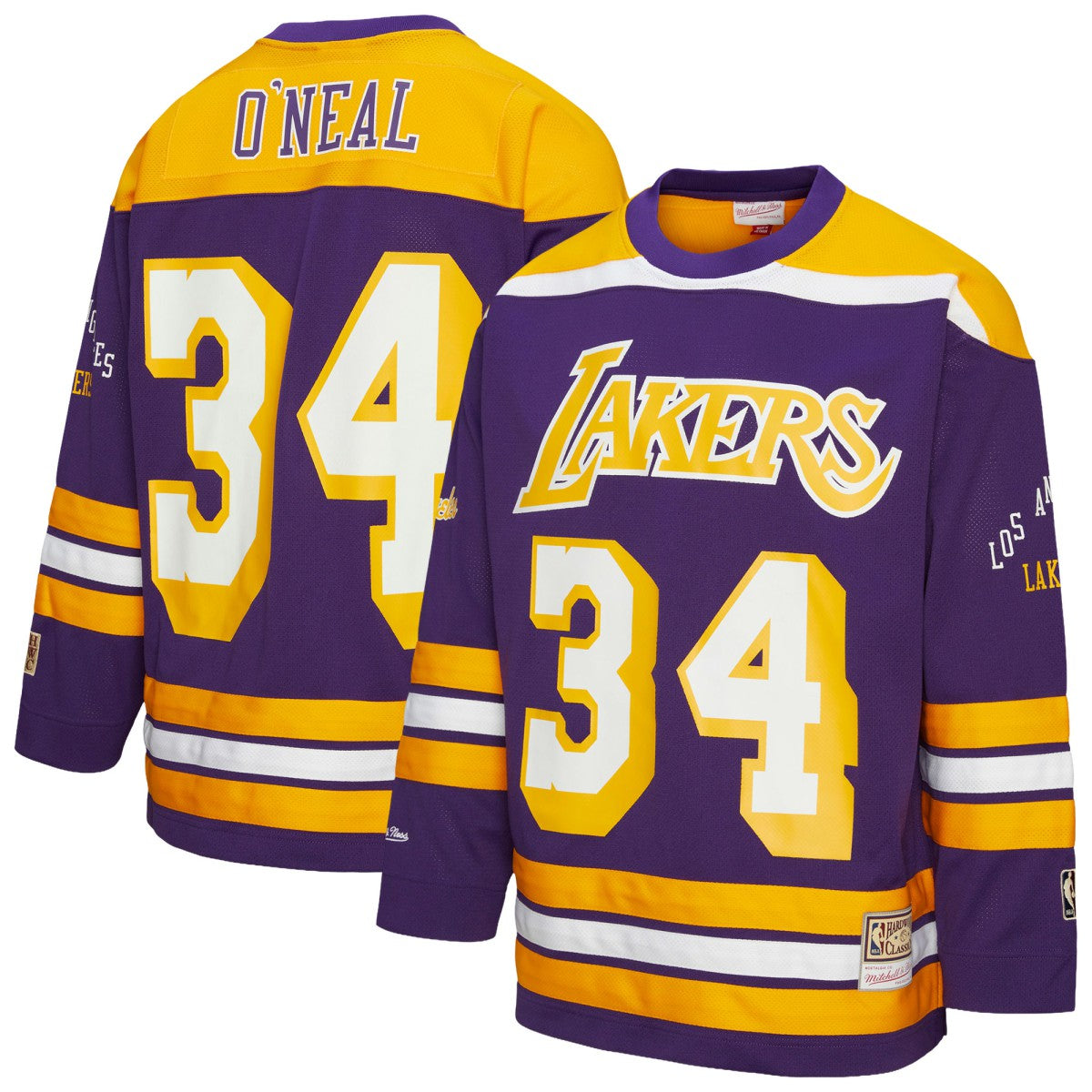Shaquille O'Neal Los Angeles Lakers Unisex Maxxed Out Fashion Hockey Jersey Purple - Mitchell & Ness