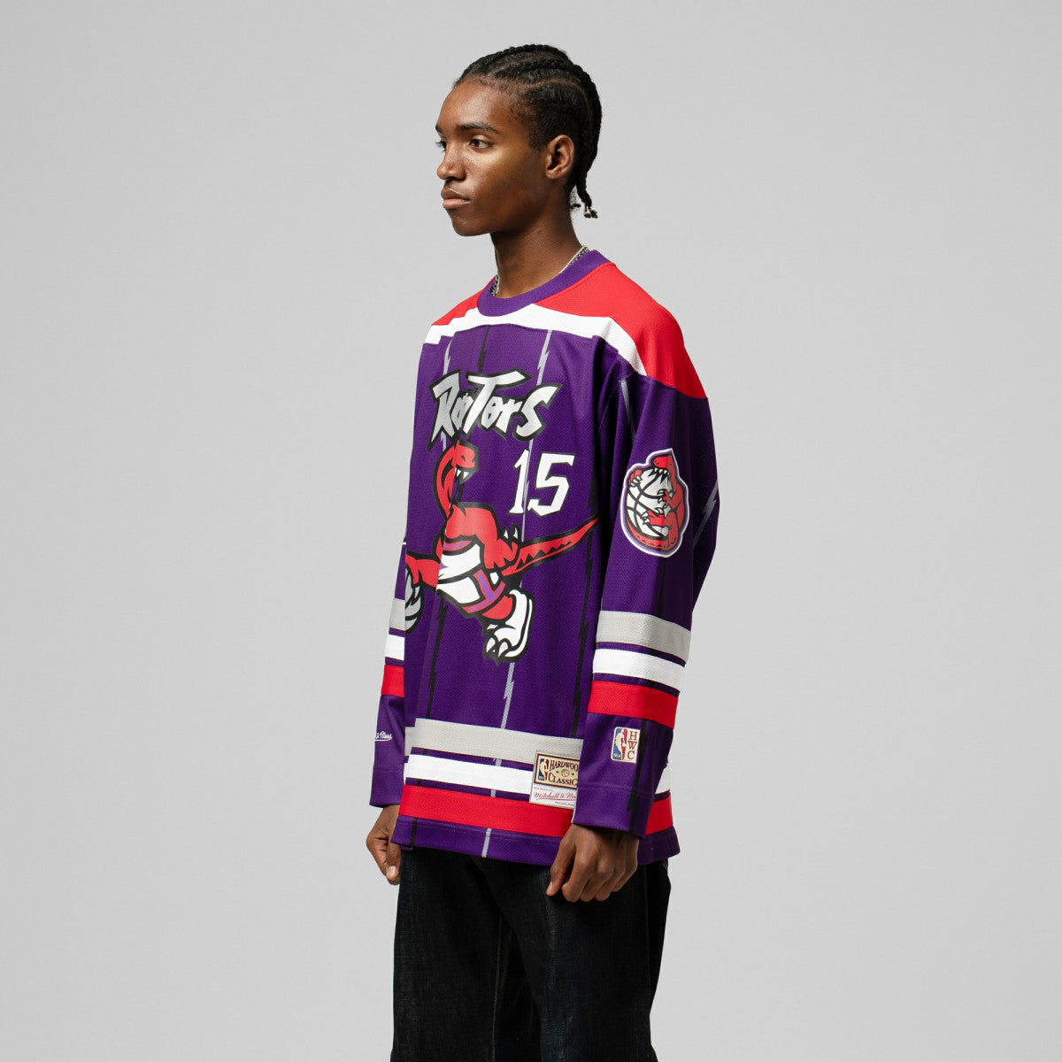 Vince Carter Toronto Raptors Unisex Maxxed Out Fashion Hockey Jersey Purple - Mitchell & Ness