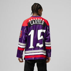 Vince Carter Toronto Raptors Unisex Maxxed Out Fashion Hockey Jersey Purple - Mitchell & Ness