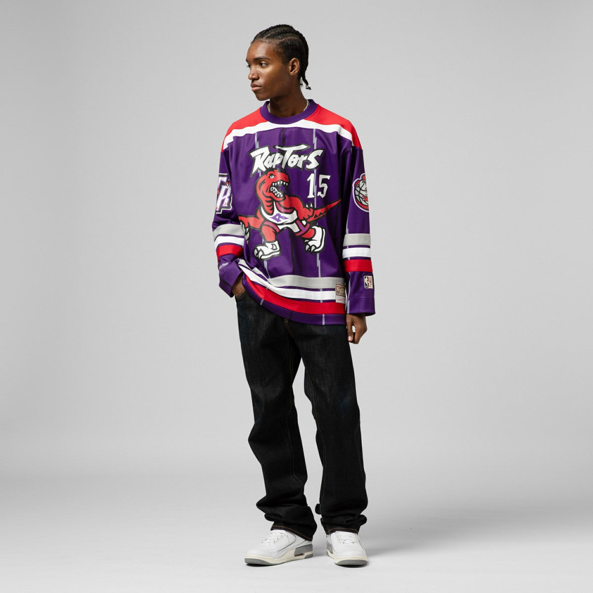 Vince Carter Toronto Raptors Unisex Maxxed Out Fashion Hockey Jersey Purple - Mitchell & Ness
