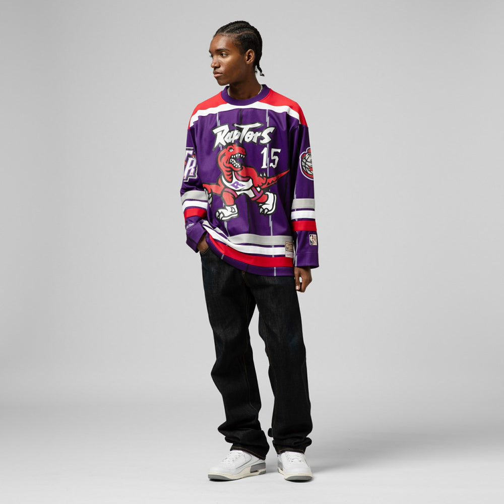 Vince Carter Toronto Raptors Unisex Maxxed Out Fashion Hockey Jersey Purple - Mitchell & Ness