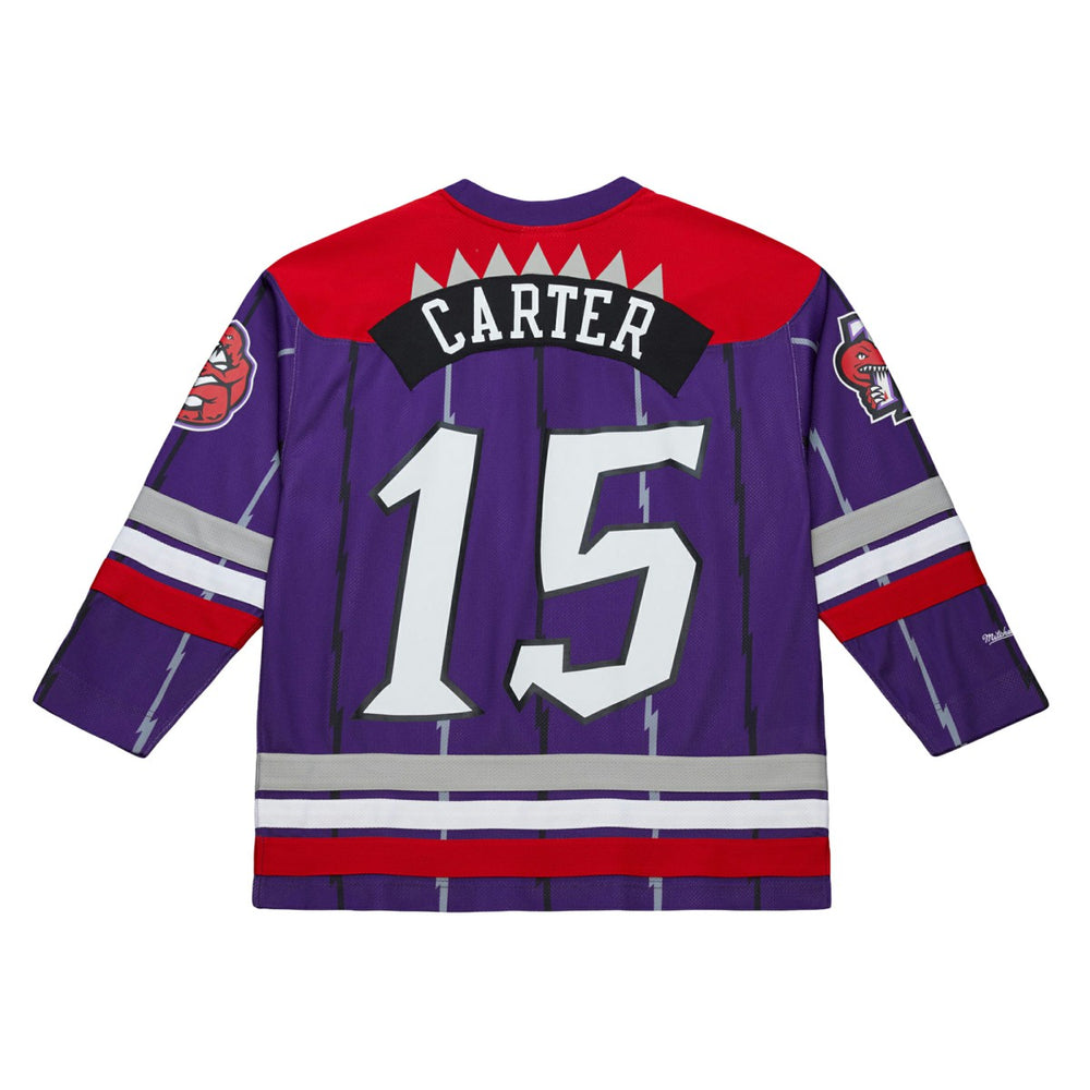 Vince Carter Toronto Raptors Unisex Maxxed Out Fashion Hockey Jersey Purple - Mitchell & Ness