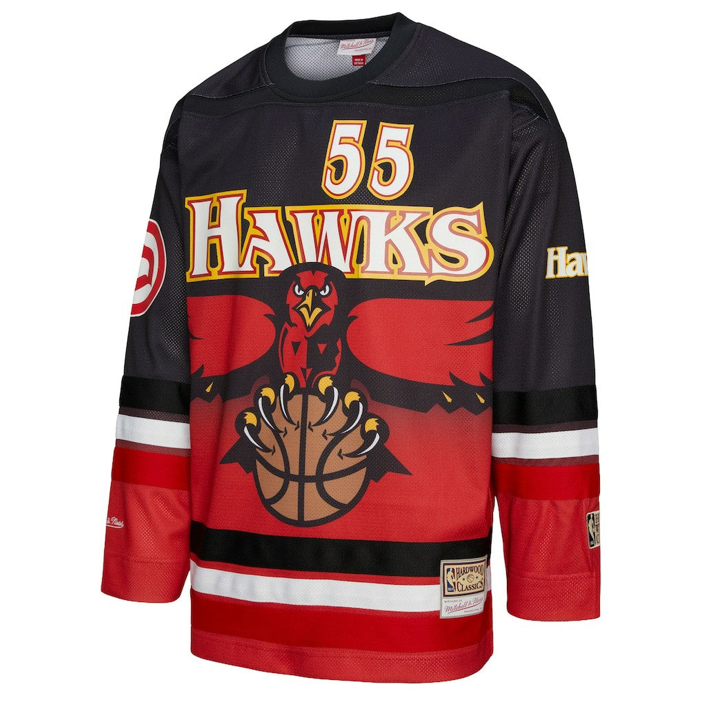 Dikembe Mutombo Atlanta Hawks Unisex Maxxed Out Fashion Hockey Jersey Red - Mitchell & Ness
