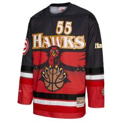 Dikembe Mutombo Atlanta Hawks Unisex Maxxed Out Fashion Hockey Jersey Red - Mitchell & Ness